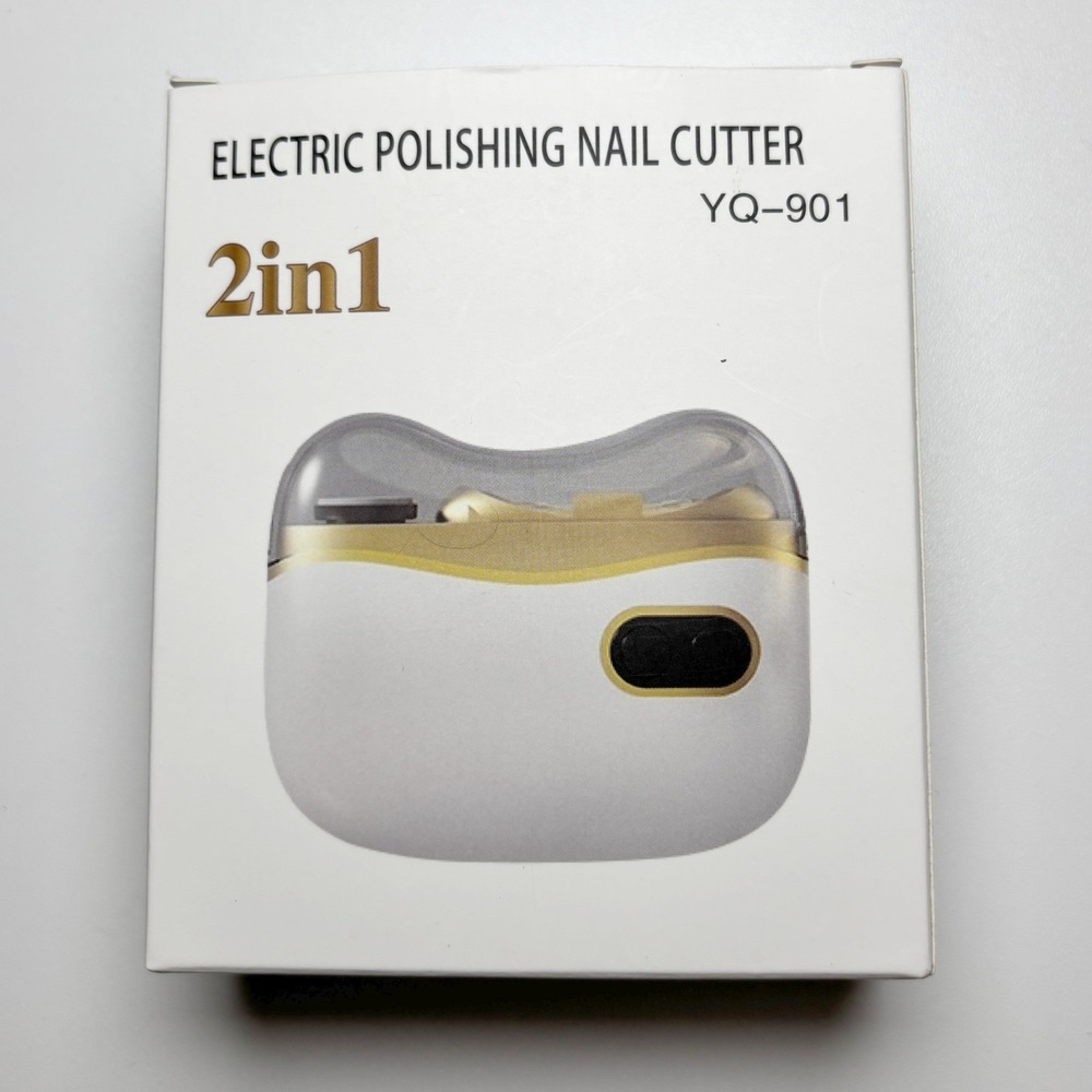 Generic Unisex Electric Polishing Nail Cutter OS Black Plastic 2in1 Tool No USB